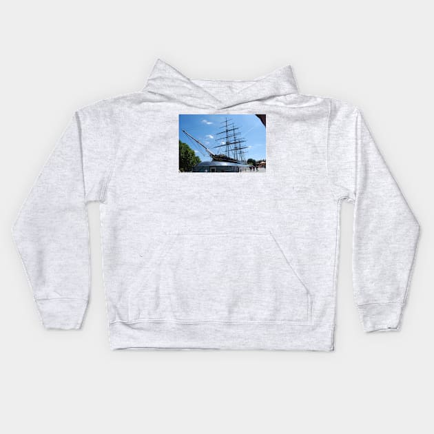 Cutty Sark at Greenwich London Kids Hoodie by fantastic-designs